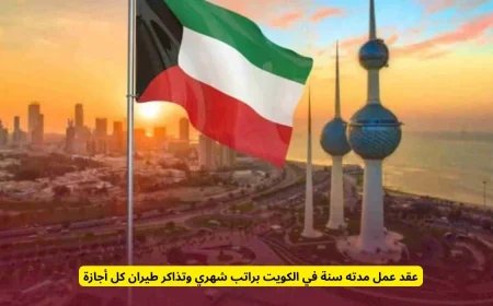 فرصة عمل مربحة في الكويت: عقد لمدة سنة براتب شهري وتذاكر طيران لكل إجازة