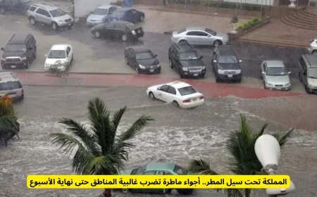 الأمطار تغمر المملكة: أجواء ماطرة تجتاح معظم المناطق حتى نهاية الأسبوع