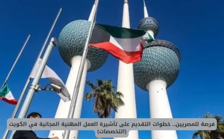 دليل شامل للمصريين للتقديم على تأشيرة العمل المهنية المجانية في الكويت واكتشف التخصصات المطلوبة