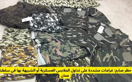 عمان تفرض غرامات قاسية على تجارة الملابس العسكرية وشبيهاتها