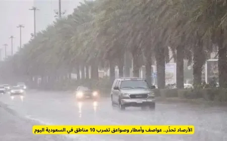 تحذير عاجل من الأرصاد السعودية: عواصف وأمطار غزيرة تضرب 10 مناطق