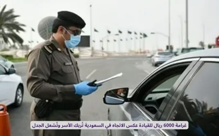 غرامة 6000 ريال للقيادة العكسية في السعودية تثير جدلاً واسعًا وتربك الأسر