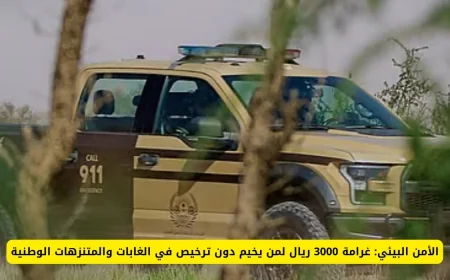 تعرف على غرامة 3000 ريال للتخييم غير المرخص في الغابات والمتنزهات الوطنية من الأمن البيئي