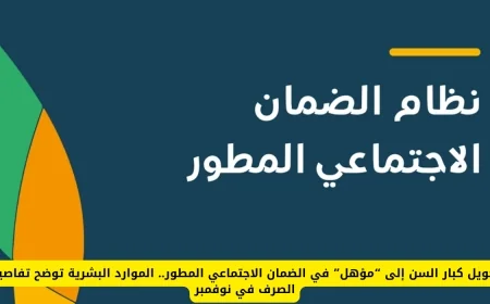 تحويل كبار السن إلى مؤهل في الضمان الاجتماعي المطور وزارة الموارد البشرية تكشف تفاصيل صرف نوفمبر