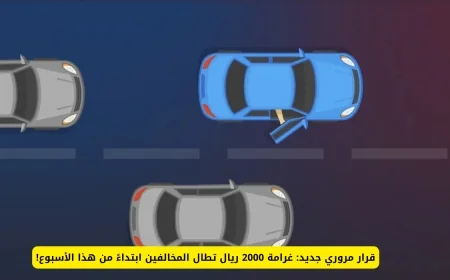 غرامة مرورية بقيمة 2000 ريال تستهدف المخالفين بدءًا من هذا الأسبوع!