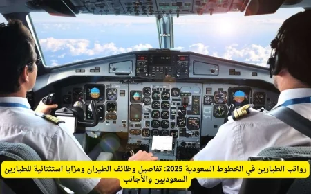 رواتب الطيارين في الخطوط السعودية 2025 تفاصيل الوظائف ومزايا استثنائية للطيارين السعوديين والأجانب