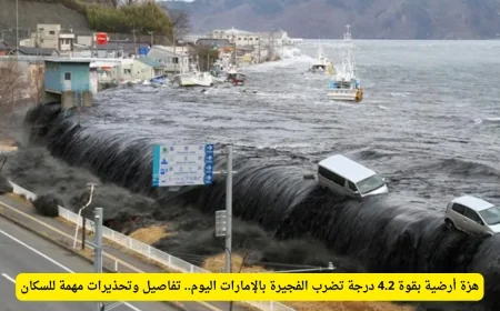 هزة أرضية بقوة 4.2 تضرب الفجيرة في الإمارات اليوم وتفاصيل وتحذيرات هامة للسكان