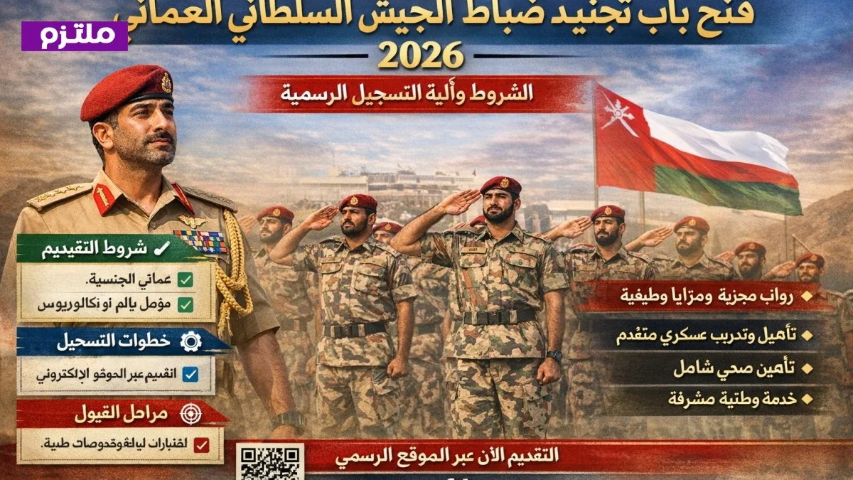 الشروط وآلية التسجيل الرسمية: فتح تجنيد ضباط الجيش السلطاني العماني 2026