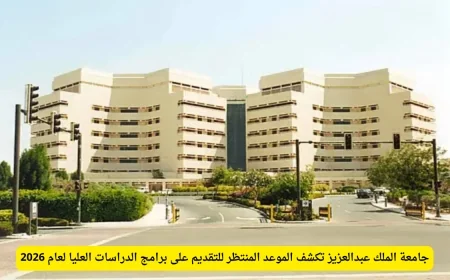 جامعة الملك عبدالعزيز تعلن عن الموعد المنتظر للتقديم على برامج الدراسات العليا 2026