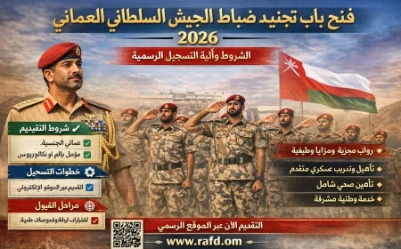 الشروط وآلية التسجيل الرسمية: فتح تجنيد ضباط الجيش السلطاني العماني 2026