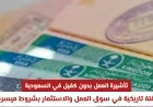 تأشيرة العمل بدون كفيل في السعودية نقلة نوعية في سوق العمل والاستثمار بشروط ميسرة