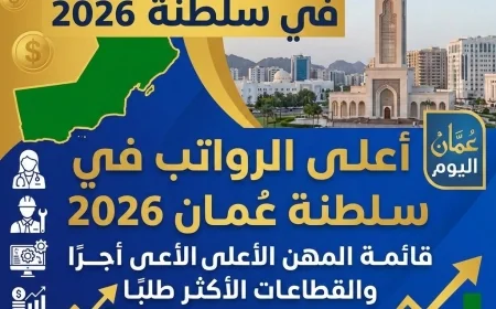 تعرف على قائمة المهن الأعلى أجرًا في سلطنة عمان 2026 والقطاعات الأكثر طلبًا