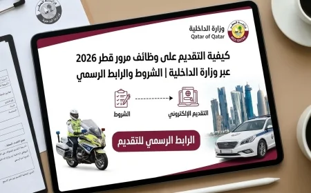 دليل شامل للتقديم على وظائف مرور قطر 2026 لوزارة الداخلية: الشروط والرابط الرسمي للقطريين والمقيمين
