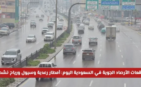 توقعات طقس السعودية: أمطار رعدية وسيول مع رياح نشطة اليوم