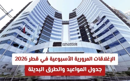 جدول الإغلاقات المرورية الأسبوعية في قطر 2026 والطرق البديلة لتجنب الزحام