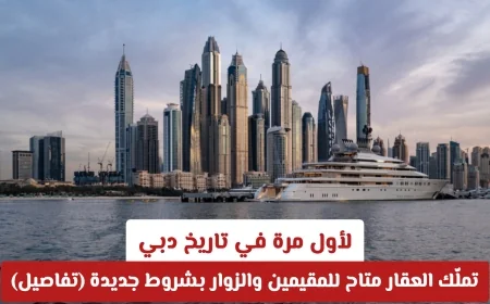اكتشاف فرصة جديدة في دبي: تملّك العقار أصبح متاحًا للمقيمين والزوار بشروط مبتكرة (تابع التفاصيل)
