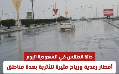 توقعات طقس السعودية اليوم: أمطار رعدية ورياح محملة بالأتربة تضرب عدة مناطق