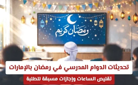 تقليص ساعات الدوام المدرسي والإجازات المسبقة للطلاب في رمضان بالإمارات
