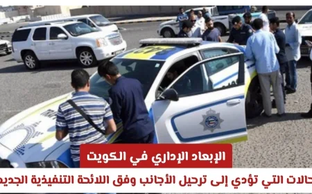 الكويت: تعرف على الحالات التي تؤدي إلى ترحيل الأجانب وفقًا للائحة التنفيذية الجديدة