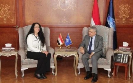 أسامة ربيع يستعرض مع وفد سيمنس آفاق التعاون المستقبلي في مجالات التدريب