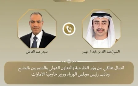 وزير الخارجية ووزير الخارجية الإماراتي يبرزون أهمية التعاون الجماعي لتقليل التوترات الإقليمية