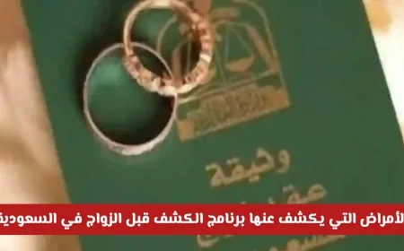 الأمراض التي يكتشفها برنامج الفحص قبل الزواج في السعودية