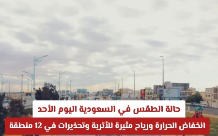 توقعات الطقس في السعودية اليوم الأحد: انخفاض درجات الحرارة ورياح قوية تثير الأتربة وتحذيرات في 12 منطقة