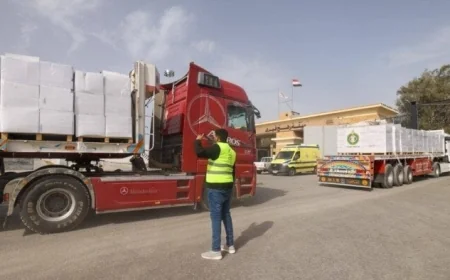 تحضيرات شهر رمضان إدخال 780 طن من المواد الغذائية إلى قطاع غزة