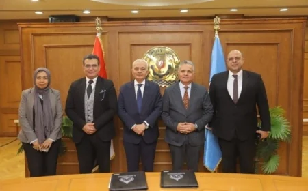 جامعة السويس تعلن عن توقيع بروتوكول تعاون مع جامعة الريادة لتعزيز البحث العلمي المشترك