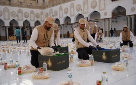 10 آلاف وجبة إفطار يومياً في أكبر مائدة إفطار بالجامع الأزهر خلال شهر رمضان من بيت الزكاة والصدقات