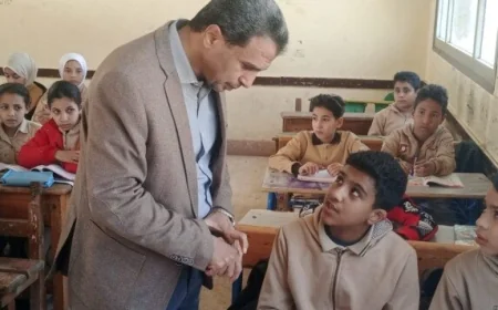 مدير تعليم كفر الشيخ يقوم بجولة تفقدية في مدارس شرق ويدعو لتنفيذ الأنشطة الطلابية