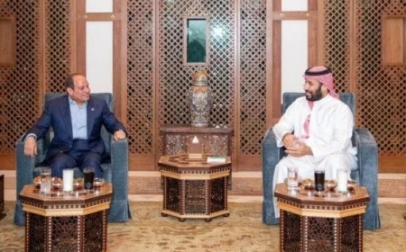 الرئيس السيسي وولي العهد السعودي بن سلمان يناقشان القضايا الإقليمية والدولية المشتركة