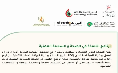 فرص تدريب مقرونة بالتوظيف: 24 شاغر متاح الآن في سلطنة عمان عبر المعهد الدولي للإطفاء والسلامة