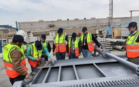 وزير الري يراقب تقدم المشروع الوطني لتأهيل المنشآت المائية مع صور توضيحية