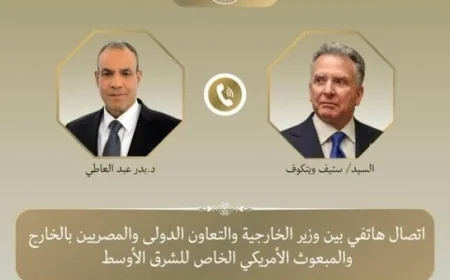 وزير الخارجية يناقش مع المبعوث الأمريكي للشرق الأوسط آخر التطورات الإقليمية