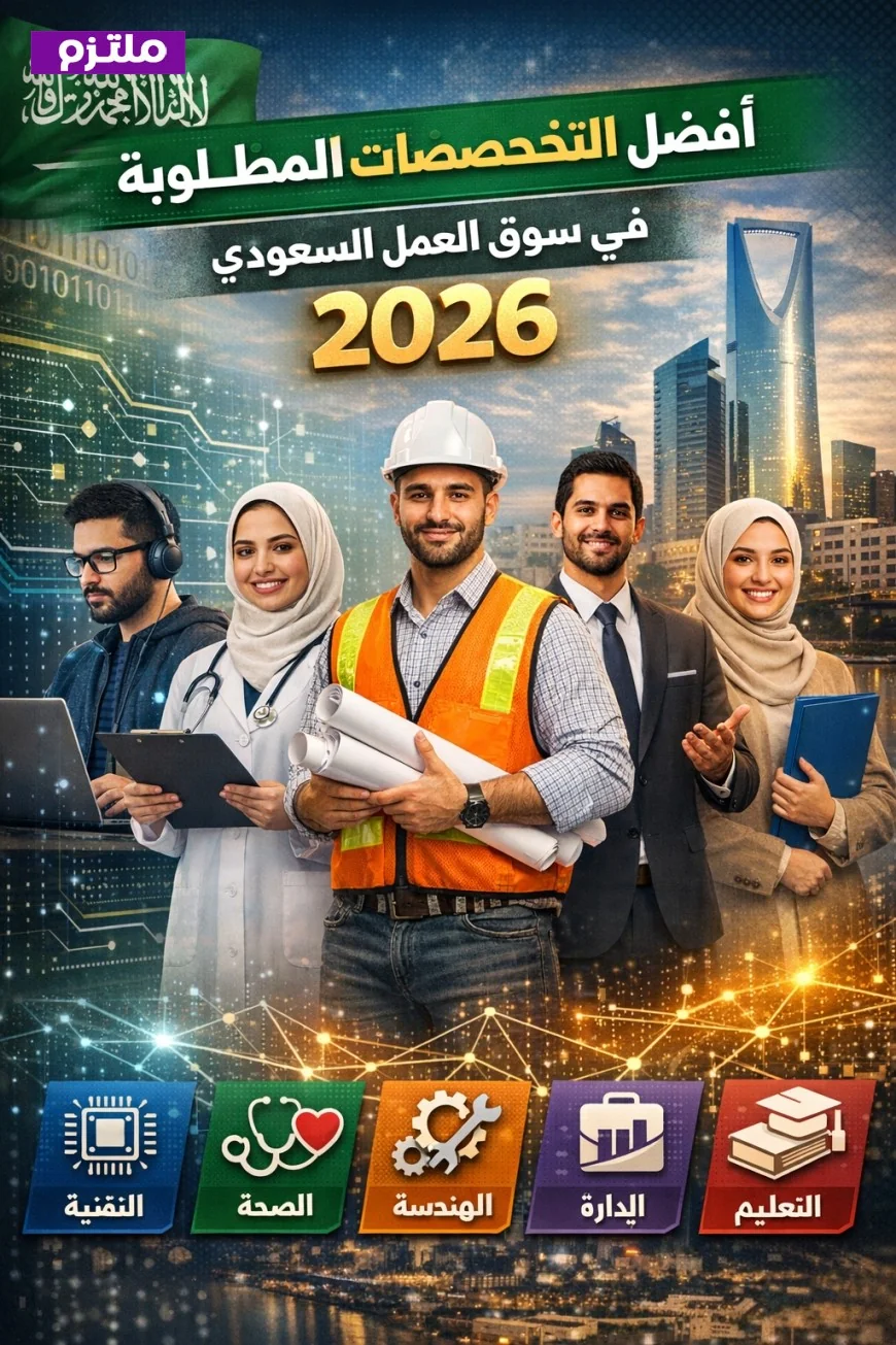 اكتشف التخصصات الجامعية الأكثر طلبًا في سوق العمل السعودي 2026 واخطط لمستقبل مهني ناجح