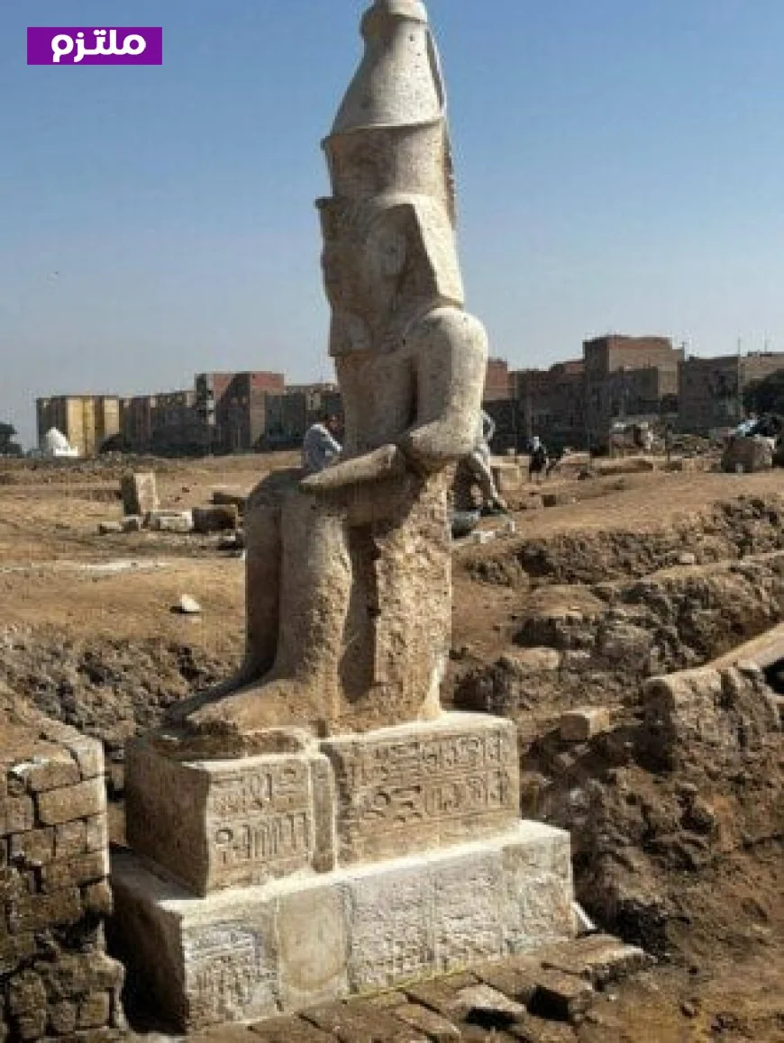 ترميم وتركيب تمثال الملك رمسيس الثاني في الأشمونين بالمنيا يكتمل بنجاح