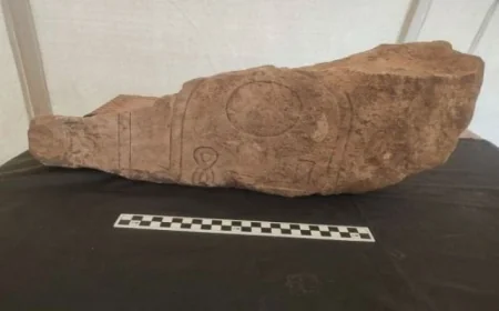 اكتشاف مذهل لمبنى تاريخي يعود لمعبد أبريس في منطقة ميت رهينة