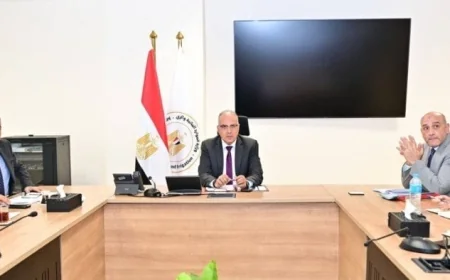 وزير الري يطالب بتسريع استلام محطات رفع مياه الصرف في الدلتا الجديدة