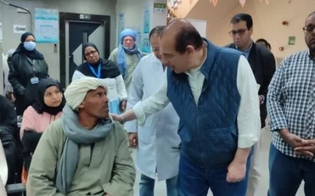 نائب وزير الصحة يقوم بجولة ميدانية في أسوان ويشدد على ضرورة تغيير فلاتر الحضانات
