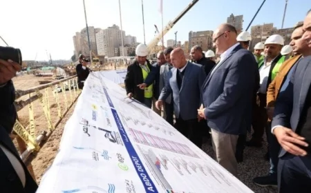 وزير النقل يزور مسار ومحطات المرحلة الأولى من مترو الإسكندرية بدءاً من أبو قير وحتى محطة مصر