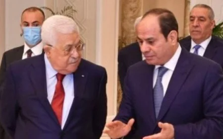 الرئيس السيسي وأبو مازن يؤكدان موقفهما الثابت ضد الاعتداءات الإيرانية على الدول العربية