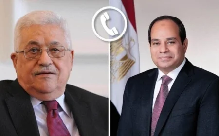 الرئيس السيسي يتواصل هاتفيًا مع نظيره الفلسطيني لتعزيز التعاون الثنائي
