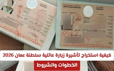 خطوات وشروط استخراج تأشيرة زيارة عائلية في سلطنة عمان لعام 2026