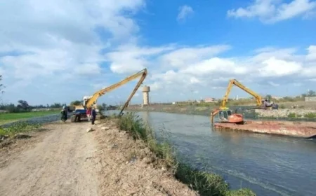 استمرار جهود تطهير وصيانة المصارف الزراعية وشبكات الصرف في جميع المحافظات