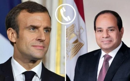 الرئيس السيسي والرئيس الفرنسي يعبرون عن قلق كبير تجاه التصعيد العسكري في المنطقة