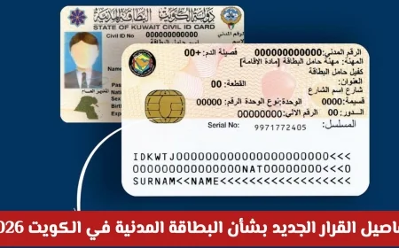 اكتشف التغييرات الكبرى في نظام الهوية الجديدة للبطاقة المدنية في الكويت لعام 2026