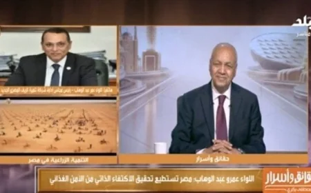 اللواء عمرو عبد الوهاب يؤكد قدرة الدولة المصرية على تحقيق الاكتفاء الذاتي