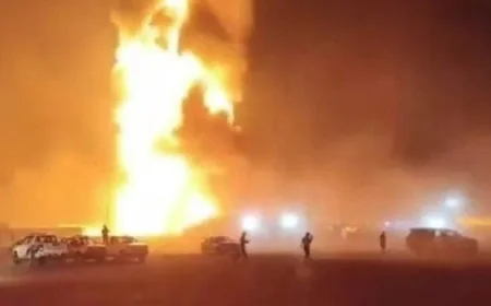 اندلاع حريق في مصفاة لاناز بأربيل العراق نتيجة هجوم بطائرة مسيرة بحسب مصادر أمنية