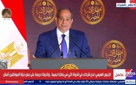 الرئيس السيسي يحث المواطنين على التفكير العميق في أحداث المنطقة ويؤكد أننا أمام مفترق طرق مصيري